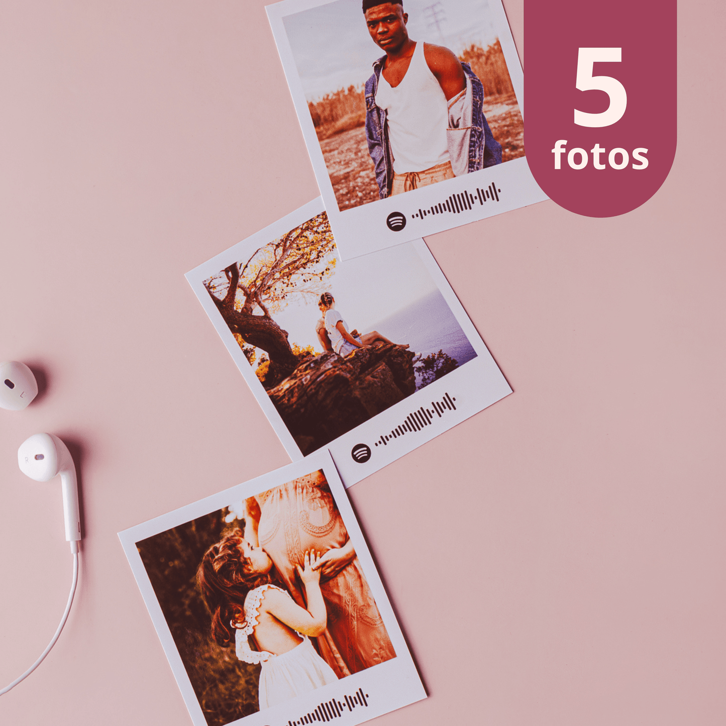 Fotos Quadradas com Código de Música (Kit com 5 Fotos) - Leão Fotos