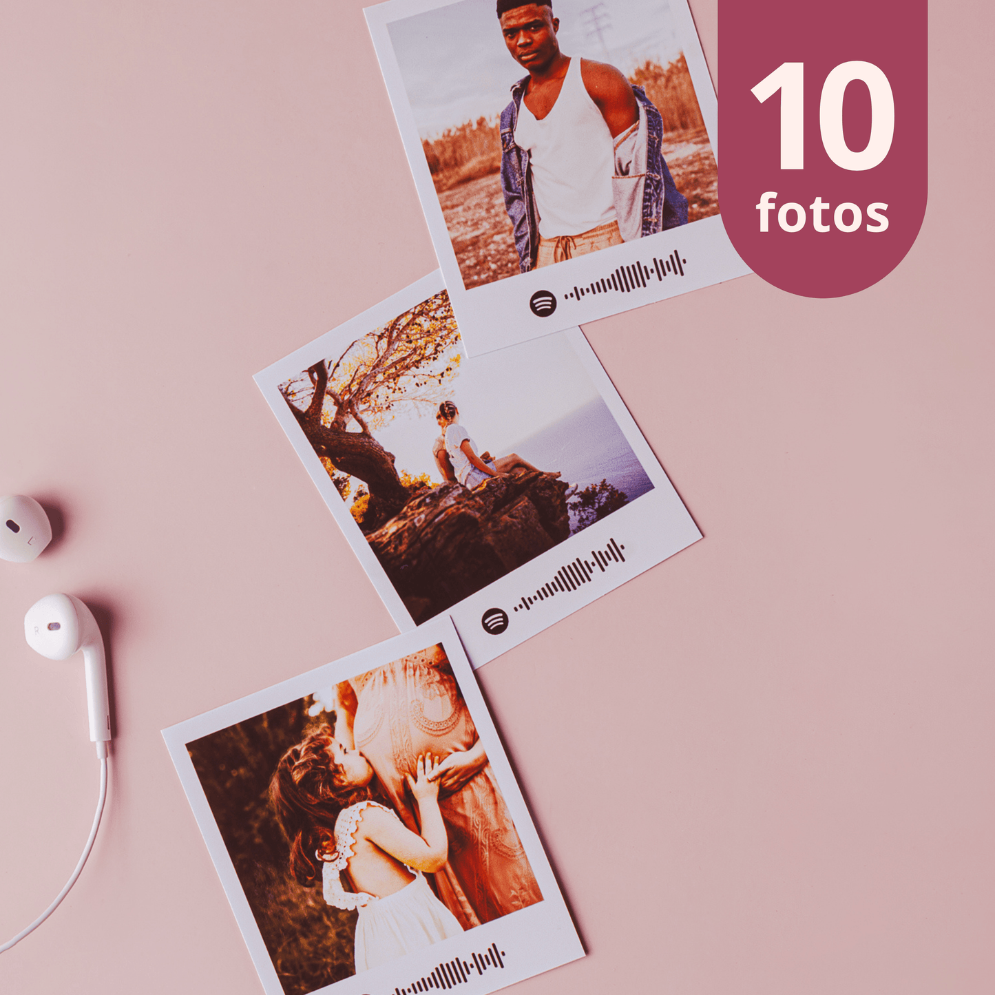 Fotos Quadradas com Código de Música (Kit com 10 Fotos) - Leão Fotos