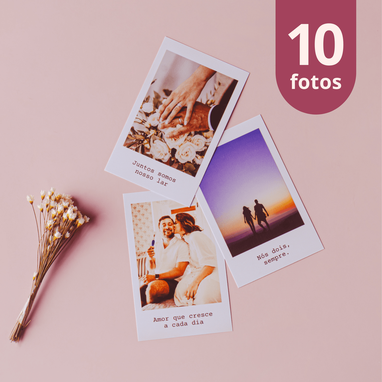 Fotos Padrão Instantânea com Legenda (Kit com 10 Fotos) - Leão Fotos