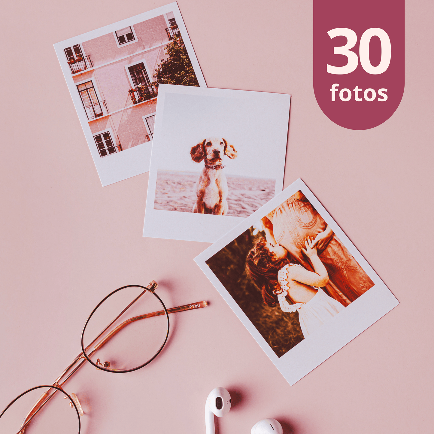 Fotos Quadradas 7x8 (Kit com 30 Fotos) - Leão Fotos
