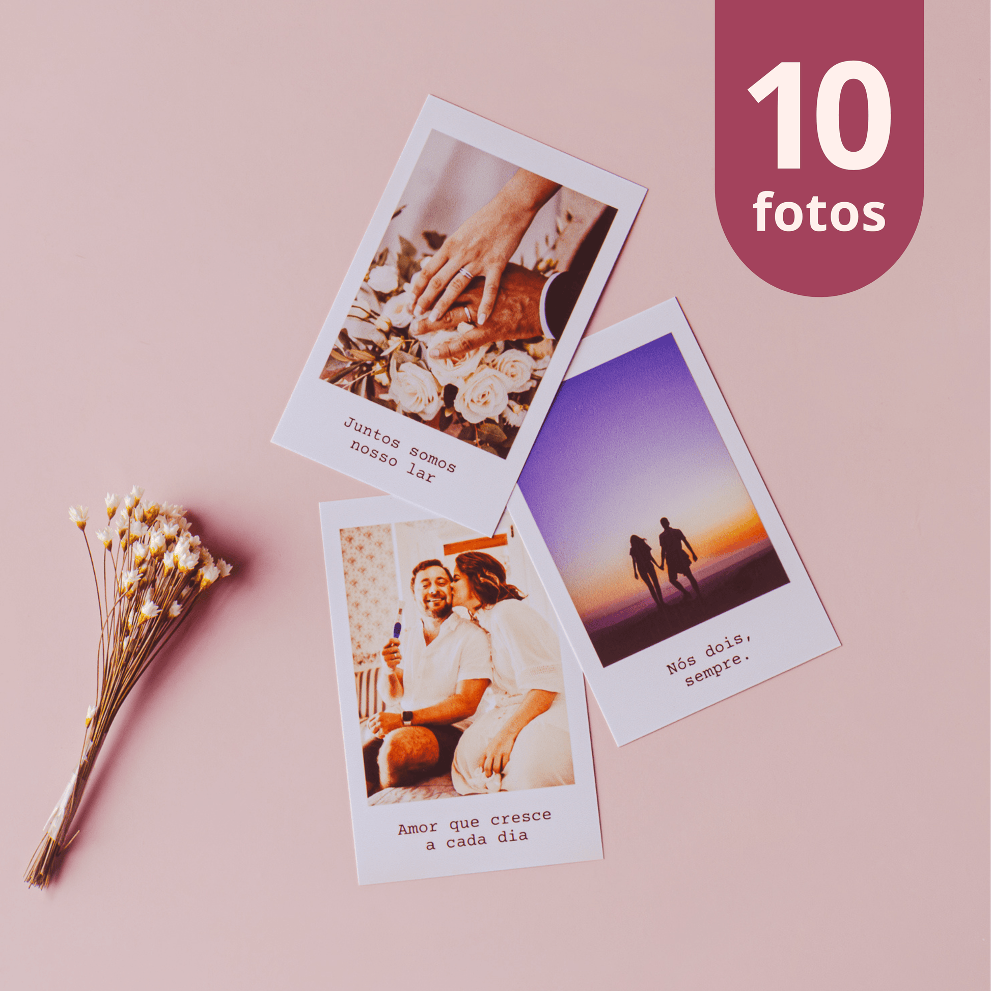 Fotos Padrão Instantânea com Legenda (Kit com 10 Fotos) - Leão Fotos