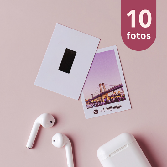 Fotos Mini Ímã 5x7 com Código de Música (Kit com 10 Fotos)