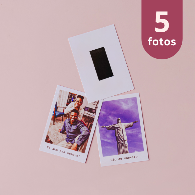 Fotos Mini Ímã 5x7 com Legenda (Kit com 5 Fotos)
