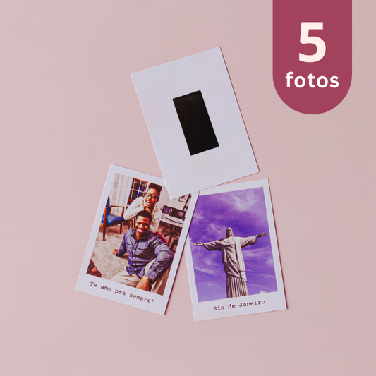 Fotos Mini Ímã 5x7 com Legenda (Kit com 5 Fotos)