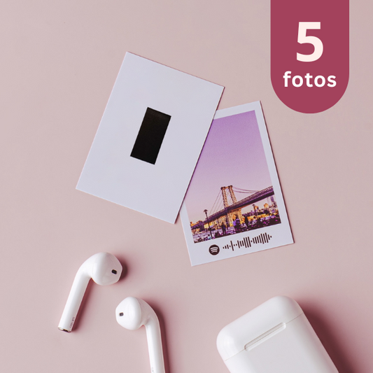 Fotos Mini Ímã 5x7 com Código de Música (Kit com 5 Fotos)